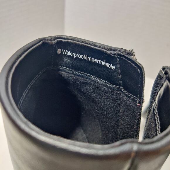 Blondo Eileen Waterproof Black Leather Heeled Ankle Booties Pointed Toe 6.5 - Picture 10 of 15